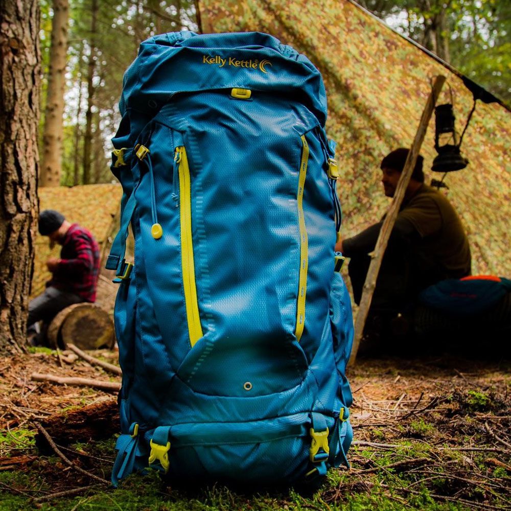 Kelly Kettle 55L Hiking Backpack – Blue | Lightweight, Versatile & Hydration Compatible