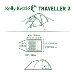 Kelly Kettle Lightweight & Waterproof Tent - 3 Person