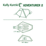 Kelly Kettle Lightweight & Waterproof Tunnel Tent - 2 Person