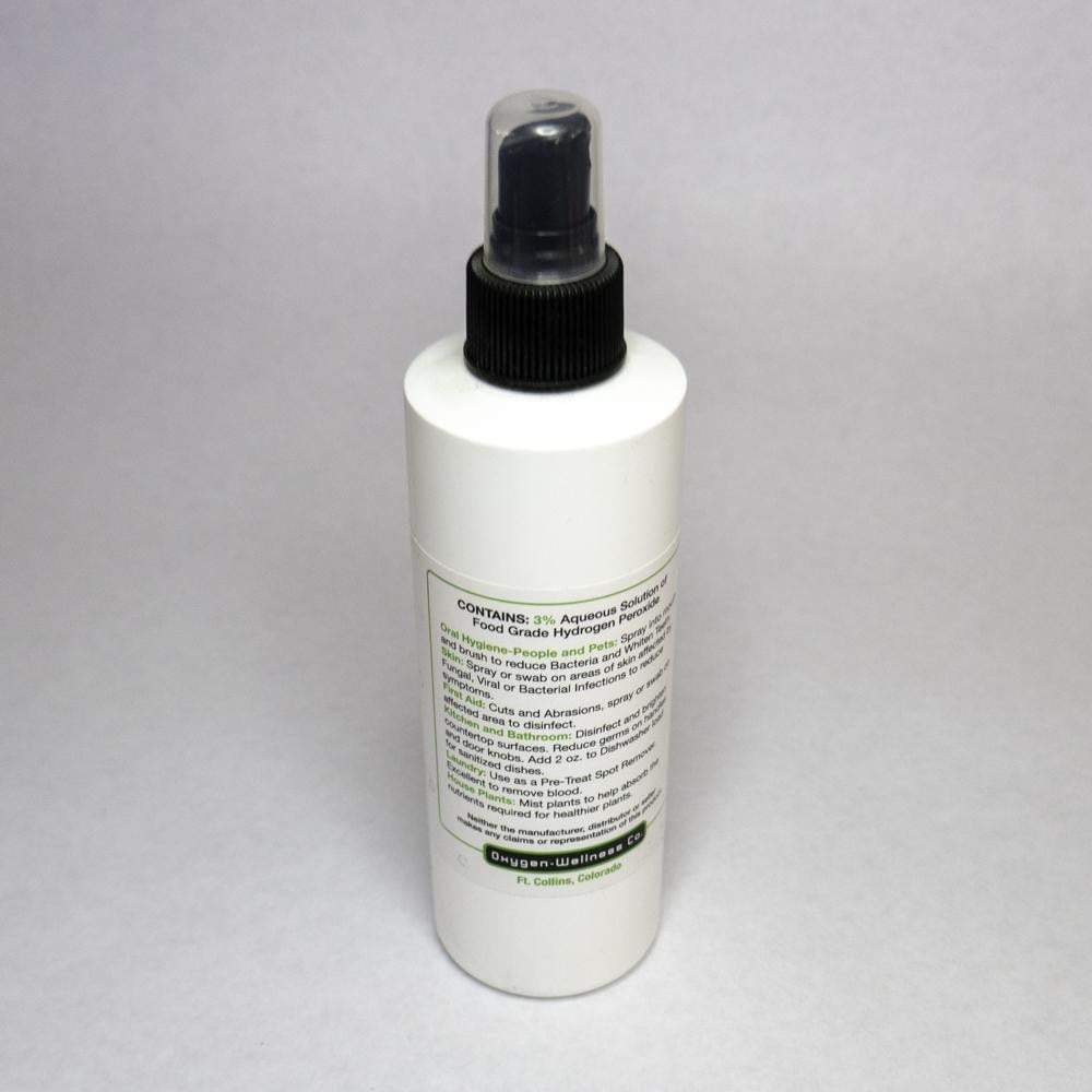 Hydrogen Peroxide 3% (food grade) H2O2 - 8oz Spray Bottle – Well Prepared