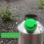 Kelly Kettle Stainless Steel Keetle when using Green Whistle. should fill below the red line.